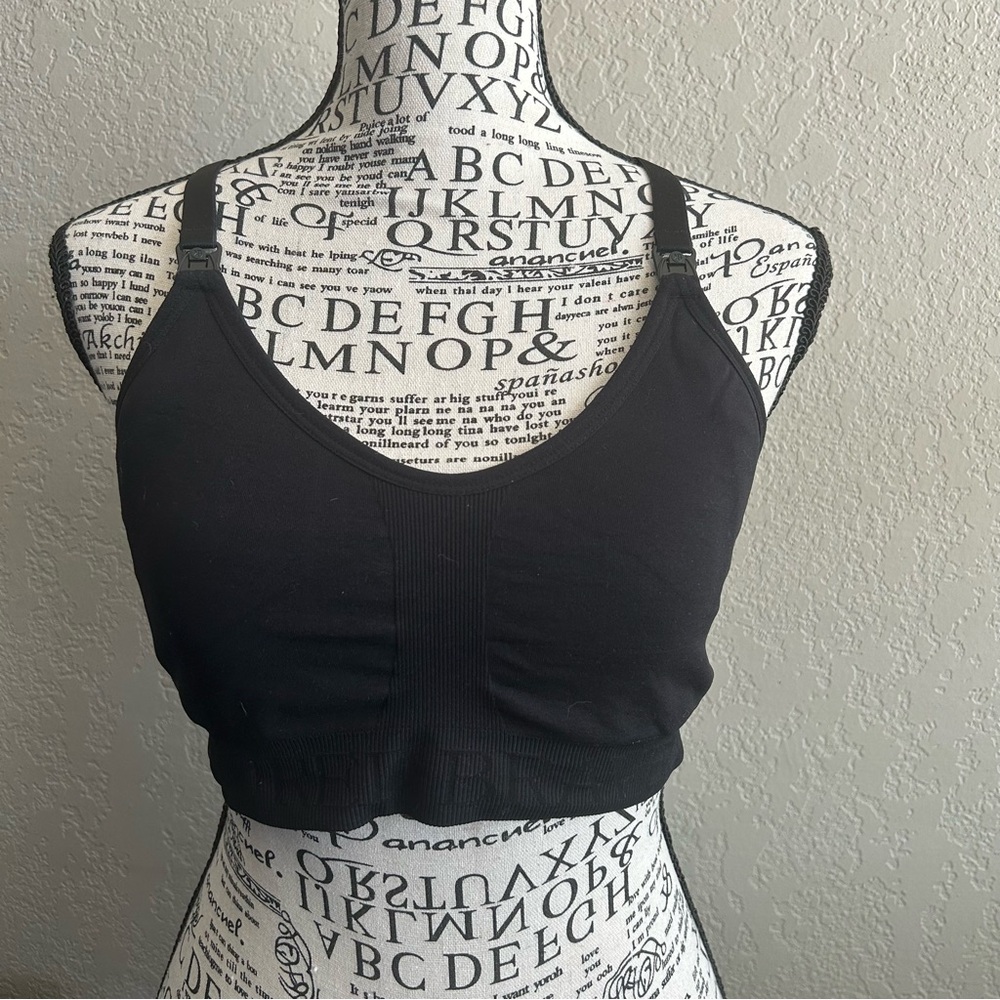 Kindred Bravely Black Sublime Nursing Sports Bra Small